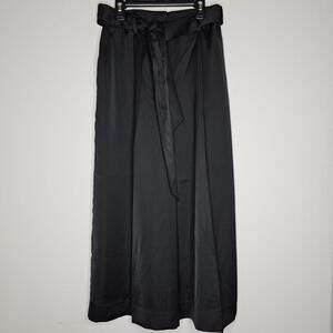 NWT Club Monaco Women's Black/Wide Leg Crop Kora Culotte Pants Size 0